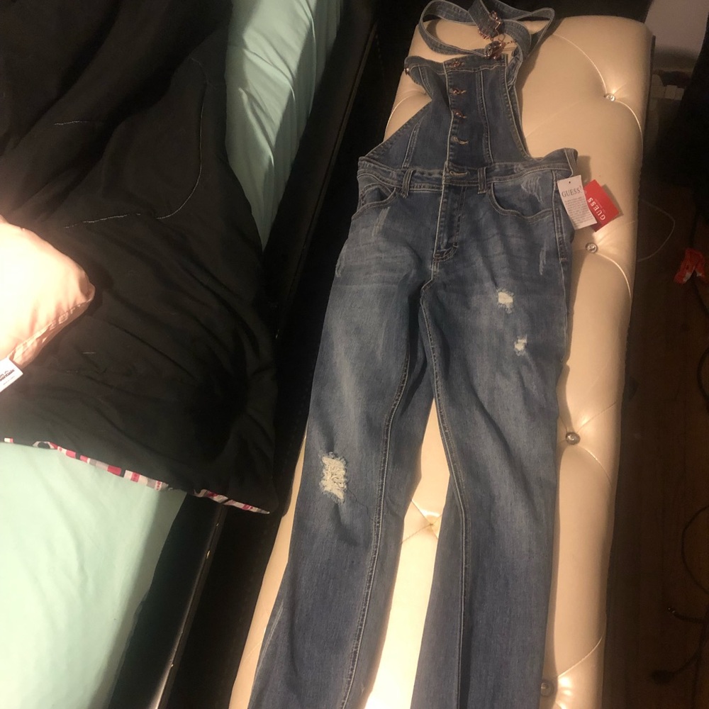 Guess Jean overalls.